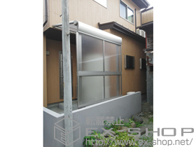 のテラス屋根 ヴェクターテラス F型 テラスタイプ 単体 積雪〜20cm対応+前面パネル 2段仕様 施工例