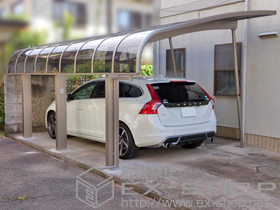 のカーポート テールポートシグマIII  1500 積雪〜50cm対応+着脱式サポート柱 1本入り 施工例