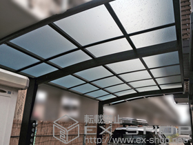 のカーポート レイナポートグラン　積雪〜20cm対応+水平式物干し(カーポート柱用) 2本入り×1 施工例