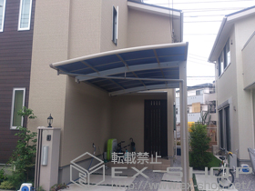 のカーポート レイナポートREグラン 前下がり 積雪〜20cm対応+着脱式サポート 標準・ハイルーフ兼用 2本入り 施工例