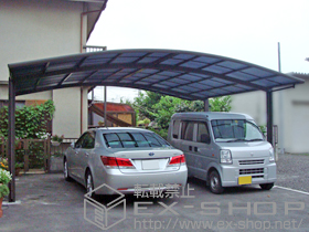 のカーポート カーブポートシグマIII ワイド 積雪〜20cm対応 施工例