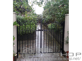 の門扉 ラフィーネ門扉1型 両開き 柱使用 施工例