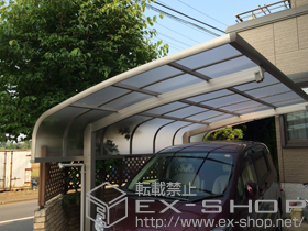 のカーポート プレシオスポート アルファ 積雪〜20cm対応+着脱式サポート柱（2本入り） 施工例