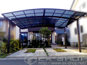 のカーポート カーブポートシグマIII ワイド 積雪〜20cm対応 施工例