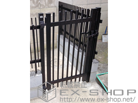 の門扉 アーキカットAタイプ 片開き　埋込施工用柱使用 施工例