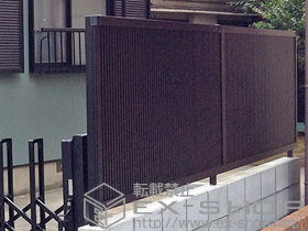 のフェンス・柵 ライシスフェンス 6型 たて目隠し フリーポールタイプ 施工例