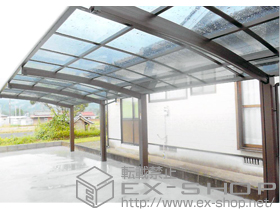 のカーポート プレシオスポート 縦連棟 積雪〜20cm対応+着脱式サポート（2本入り） 施工例