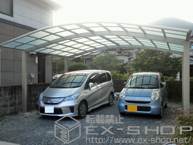 のカーポート レイナツインポートグラン　積雪〜20cm対応＋屋根ふき材補強部品 2セット 施工例