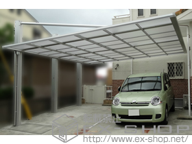 のカーポート ダブルフェース 側面支持タイプ 積雪〜20cm対応 施工例