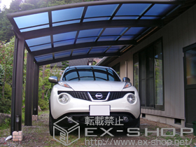 のカーポート レイナポートグラン50 積雪〜50cm対応＋着脱式サポート（3本入り）＋屋根ふき材補強部品 施工例