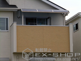 のバルコニー・ベランダ屋根 ヴェクターテラス R型 屋根タイプ 単体 積雪〜20cm対応＋吊り下げ式物干し 標準 2本入り 施工例