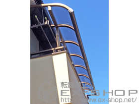 のバルコニー・ベランダ屋根 パワーアルファ RB型 屋根タイプ 単体 積雪〜30cm対応+吊り下げ式物干し 標準2本入り+雨樋部品 施工例