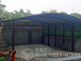 のカーポート カーブポートシグマIII ワイド 積雪〜20cm対応＋カーブポートシグマIII用 サイドパネル 施工例