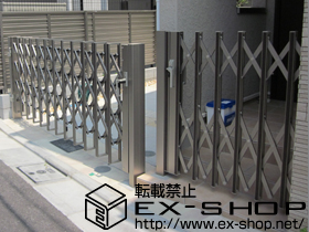 の門扉 アーキシャット 複合色　片開き 施工例