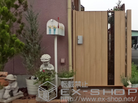 の門扉 ジオーナ門扉 TC型 片開き マテリアルカラー1 柱使用 施工例