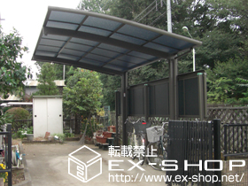 のカーポート カーブポートシグマIII 積雪〜20cm対応＋サイドパネル＋着脱式サポート柱　ロング柱23　1本入り 施工例