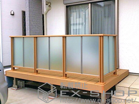 のウッドデッキ レストステージ 幕板納まり+レストステージ デッキフェンス 施工例