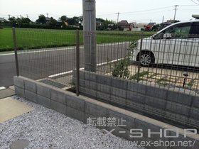 のフェンス・柵 ハイグリッドフェンスN8型　フリーポールタイプ 施工例