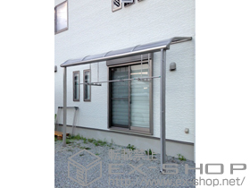 のテラス屋根 プレシオステラス R型 テラスタイプ 単体 積雪〜20cm対応+吊り下げ式物干し 施工例