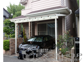 のテラス屋根 ヴェクターテラス F型 ビッグサイズ 単体 積雪〜20cm対応 施工例