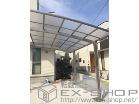 のカーポート レイナポートグラン　積雪〜20cm対応＋着脱式サポート柱 2本入 施工例