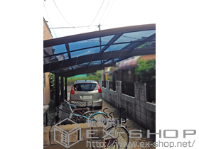 のカーポート プレシオスポート 縦連棟 積雪〜20cm対応+着脱式補助柱（2本入り） 施工例