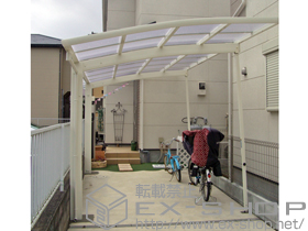 のカーポート レイナポートグラン　積雪〜20cm対応＋着脱式サポート柱 2本入×1セット＋枯葉よけネット 施工例