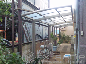 のサイクルポート・駐輪場 カーブポートシグマIII ミニ 縦連棟 積雪〜20cm対応 施工例