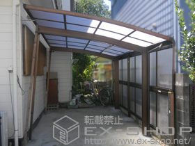 のカーポート プレシオスポート 積雪〜20cm対応+サイドパネル+着脱式サポート（2本入り） 施工例