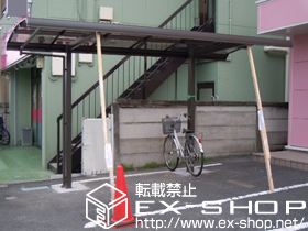 のサイクルポート・駐輪場 キューブポートL ミニ 積雪〜20cm対応 施工例