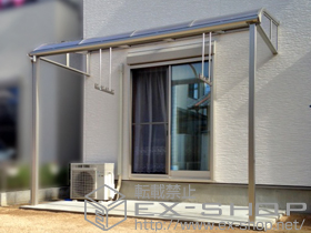 のテラス屋根 プレシオステラス R型 テラスタイプ 単体 積雪〜20cm対応+吊り下げ式物干し 施工例