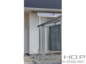 のテラス屋根 プレシオステラス R型 テラスタイプ 単体 積雪〜20cm対応+吊り下げ式物干し 標準 2本入り×1 施工例