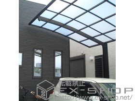 のカーポート カーブポートシグマIII 積雪〜20cm対応+着脱式サポート柱　ロング柱28　1本入り 施工例