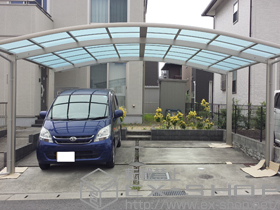 のカーポート レイナツインポートグラン　積雪〜20cm対応+屋根ふき材補強部品　2セット 施工例