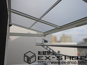 のバルコニー・ベランダ屋根 ライザーテラスII F型 ルーフタイプ 単体 積雪〜20cm対応 施工例