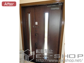 の玄関ドア リシェント高断熱仕様 22親子L G1型+内額縁 施工例