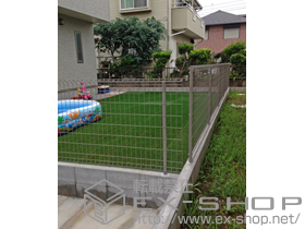 のフェンス・柵 イーネットフェンス1F型 自由柱タイプ 施工例