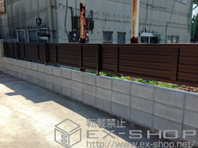 のフェンス・柵 レスティナフェンス7型 自由柱施工 施工例