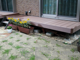 のウッドデッキ 樹ら楽ステージ 施工例