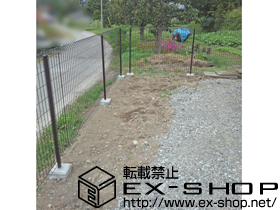 のフェンス・柵 イーネットフェンス1F型 自由柱タイプ 施工例