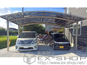 のカーポート カーブポートシグマIII ワイド 積雪〜20cm対応 施工例