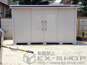 の物置・屋外倉庫 エルモ 一般型(LMC-3618GL CB)+別売棚 施工例