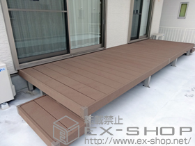 のウッドデッキ リウッドデッキ 200+独立式リウッドステップ2型 施工例