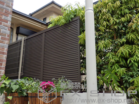 のフェンス・柵 ハイスクリーンフェンスA型 フリーポールタイプ 施工例