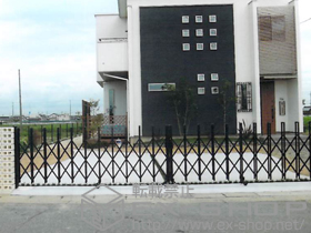 のカーゲート トリップゲート RB型 ノンレール 両開き 64Ｗ(32S+32M) 施工例