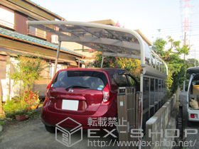 のカーポート プレシオスポート アルファ 積雪〜20cm対応＋サイドパネル＋着脱式補助柱 2本入り 施工例