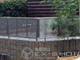 のフェンス・柵 ライシスフェンス 1型 細横桟 フリーポールタイプ 施工例