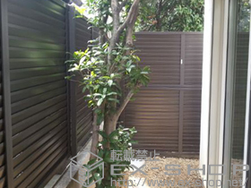 のフェンス・柵 プレスタフェンス8型 アルミ多段柱施工 施工例