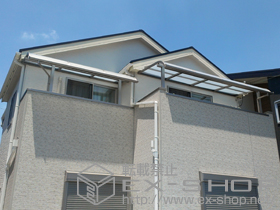 のバルコニー・ベランダ屋根 ライザーテラスII R型 屋根タイプ 単体 積雪〜20cm対応 施工例