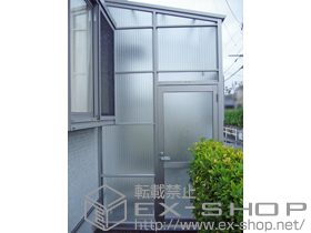 のストックヤード ストックヤードII 両側ドア付きタイプ 積雪〜20cm対応+引違い窓 網戸付き 積雪〜20cm地域用 施工例